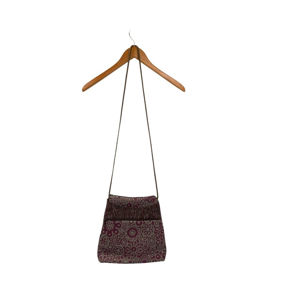 Maruca Sparrow Crossbody Bag Used Burgundy Green - Picture 2 of 16
